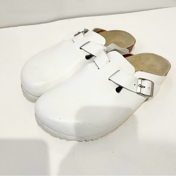 Birkenstock Boston White Leather Clog - Picture 7 of 11